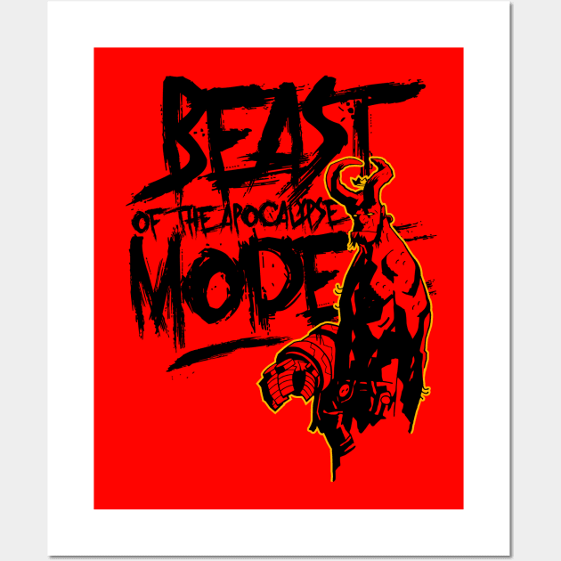 HELLBOY BEAST of the Apocalypse MODE Wall Art by ROBZILLA